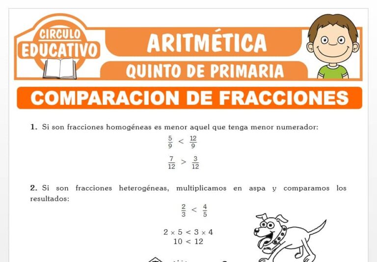Ejercicios De Comparacion De Fracciones Para 5 Grado