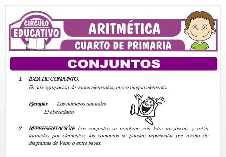 Conjuntos para Cuarto de Primaria – Fichas GRATIS