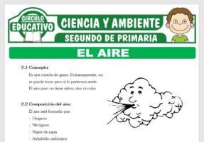 El Aire y su Composición para Segundo de Primaria – Fichas GRATIS