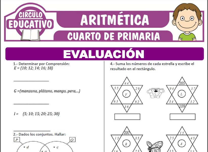 Evaluación de Aritmética para Cuarto de Primaria