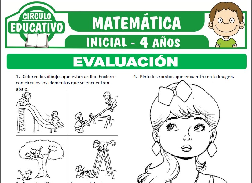 Evaluación de Matemática para niños de 4 años