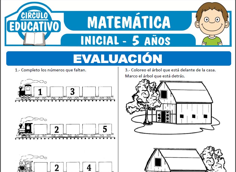 Evaluación de Matemática para niños de 5 años