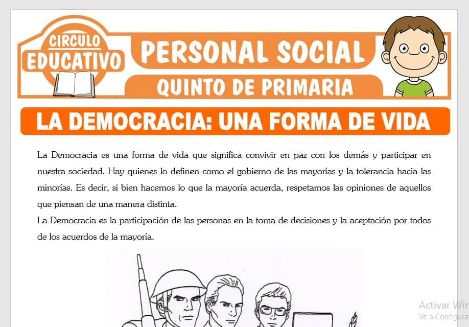 La Democracia en el Perú para Quinto de Primaria