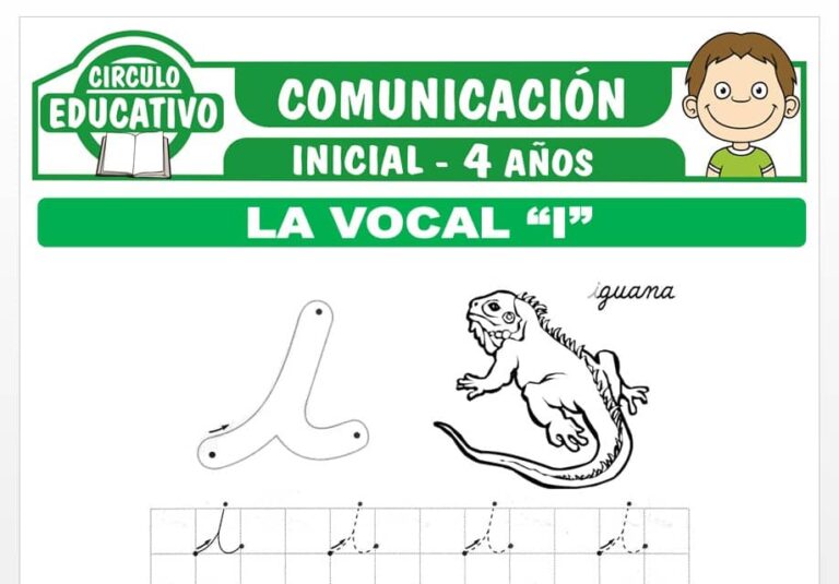 La Vocal E para Niños de Cuatro Años – Fichas GRATIS