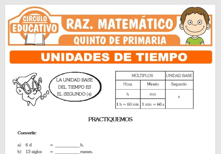 Problemas De Tiempo Para Quinto Grado