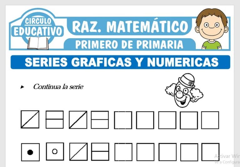 Series Gráficas y Numéricas para Primero de Primaria – Fichas GRATIS