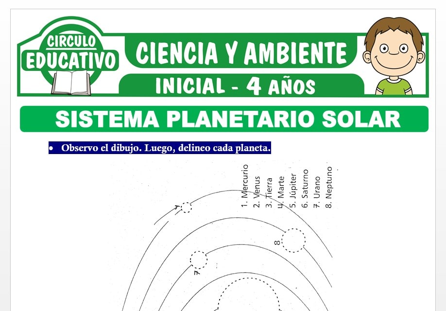 Sistema Planetario Solar para Niños de Cuatro Años