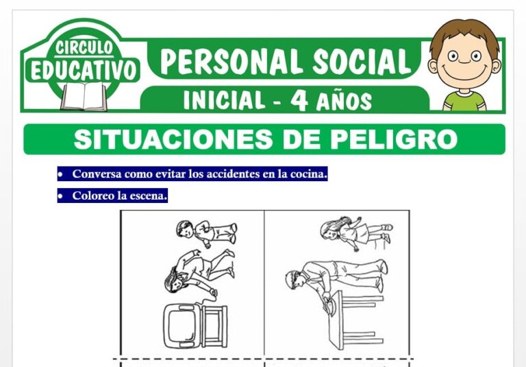 Situaciones de Peligro para Niños de Cuatro Años – Fichas GRATIS