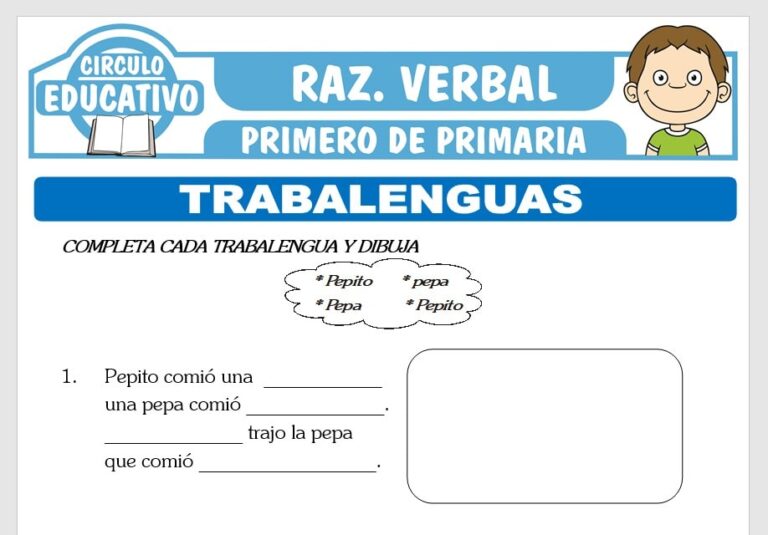 Ejercicios De Trabalenguas Para Primer Grado